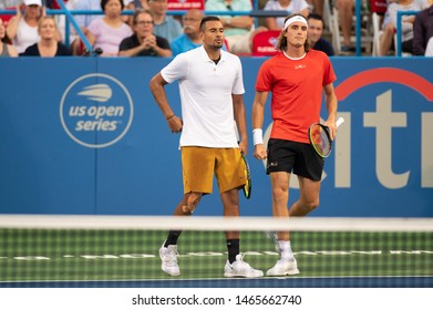 Nick Kyrgios And Stefanos Tsitsipas (GRE) Fell To Juan Sebastian Cabal And Robert Farah (COL) At The Citi Open Tennis Tournament In Washington DC On July 29, 2019