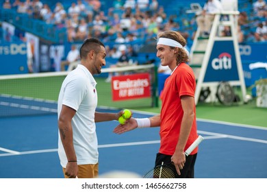 Nick Kyrgios And Stefanos Tsitsipas (GRE) Fell To Juan Sebastian Cabal And Robert Farah (COL) At The Citi Open Tennis Tournament In Washington DC On July 29, 2019