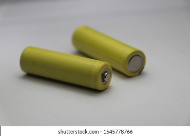 Nickel Cadmium Batteries Which Are Reachargeable In White Background