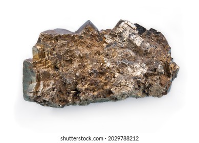 Nickel. A Piece Of Nickel Ore Close Up. Metallic Nickel Ore.