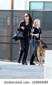 Nicky Hilton, Carrying A Balenciaga Bag, Walking A Dog While Out Shopping With A Friend, Near Maxfield Boutique In West Hollywood, Los Angeles, Friday, April 22, 2005