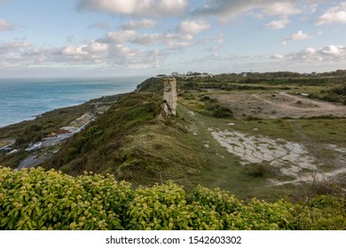 Nicodemus Knob, 30-feet Pillar Of Portland Stone, On The Isle Of Portland, Jurassic Coast, Dorset, Uk.