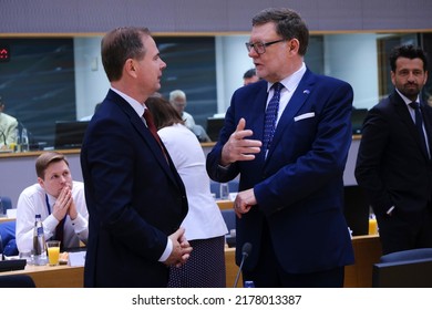 Nicolai Wammen ,Minister For Finance Arrives To Attend In An Economic And Financial Affairs Council Configuration (ECOFIN) In Brussels, Belgium On July 12, 2022.