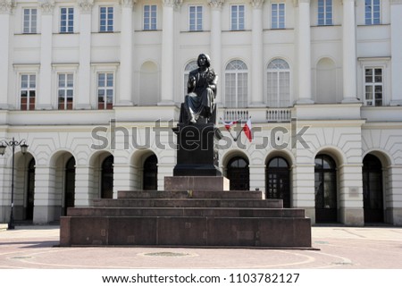 Nicolaus Copernicus monument in Warsaw, Poland
