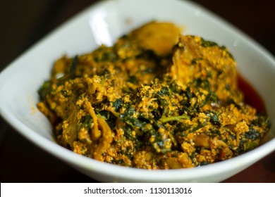 Nigerian Food: A Bowl Of Egusi Soup 