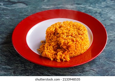 Nigerian Jollof Rice On A Plate