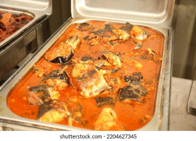 A Nigerian Made Catfish Pepper Soup In A Cuisine Silver Pan  