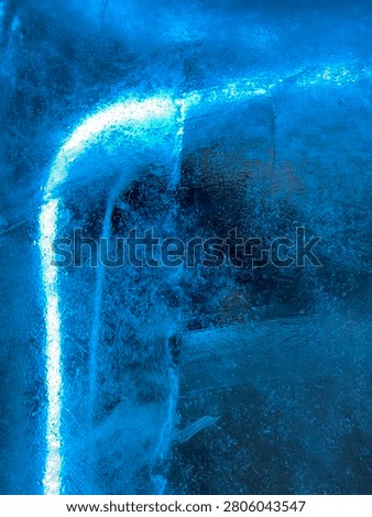 Nigh lights and ice reflection