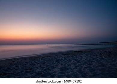 Night at the beach of the Baltic Sea