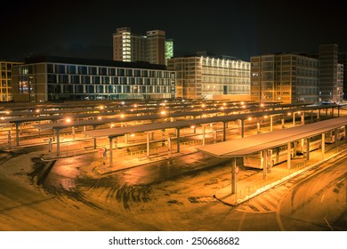 Night Bus Station Zlin Czech Republic