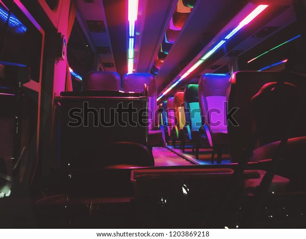 Night bus in\
Thailand