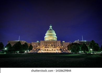 Night Capitol Hill In Washington DC