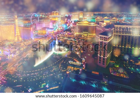 Night City Las Vegas panoramic background