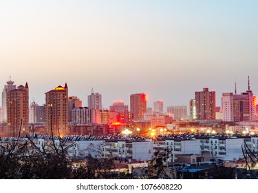 The Night City Of Lintong District, Weinan City, Shaanxi Province