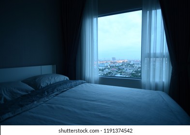 Night City On Room Modern Stock Photo 1191374563 | Shutterstock