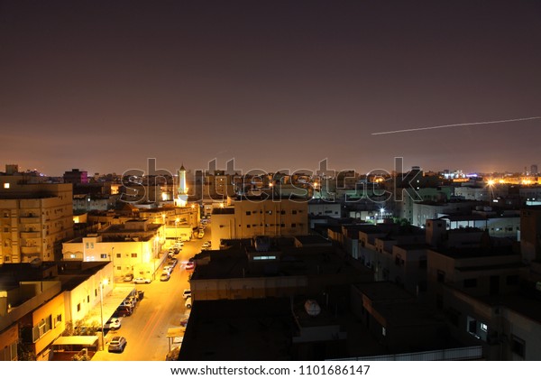 Night\
city scape of Jeddah city Saudi Arabia.al\
marwah
