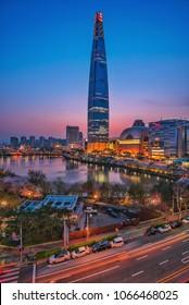 Night City Scape At Seoul Korea