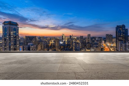 night city skyline landscape road - Powered by Shutterstock