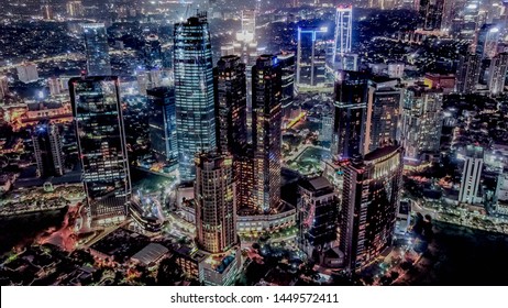 Night Cityscape Of Mega Kuningan