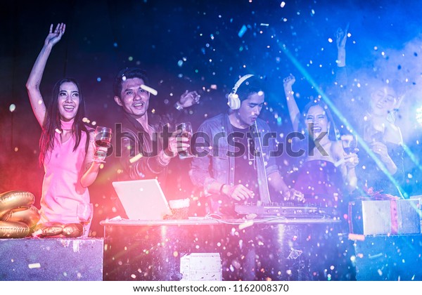 Night Club Dj Party People Enjoy Stock Photo (Edit Now) 1162008370
