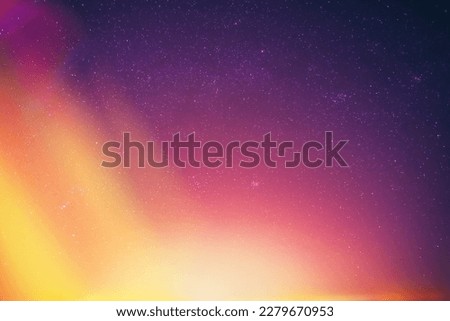 Night Dark Blue Sky Glowing Stars Background Backdrop With Sky Gradient. Colourful Night Starry Sky Gradient. Amazing Night View Sky. Bright Purple, Yellow And Orange Colors.
