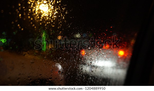 night driving in traffic\
