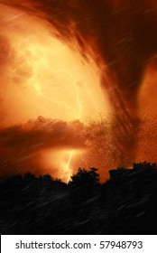 Night Of Fire With Tornado