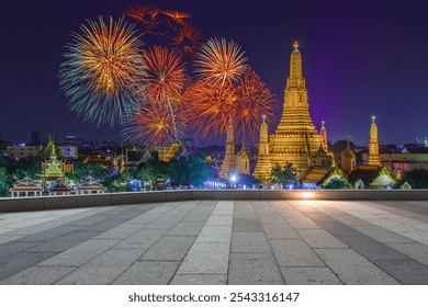 night firework celebration happy new year happy city landscape road street outdoor cityscape - Powered by Shutterstock