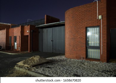 Night Image Of A Small Business Industrial Estate In The Western Suburbs Of Melbourne, Australia.