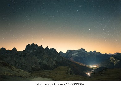 Night in the Italian Dolomites - Powered by Shutterstock