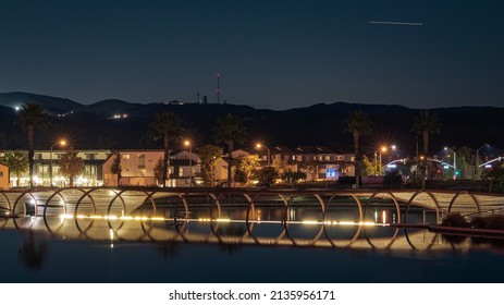 Night Landscape At Dos Lagos, Corona, California