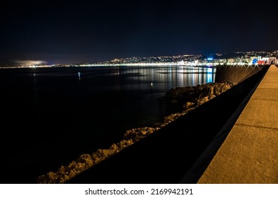 Night Landscape Of Nice City, French Riviera, 08-10-2021