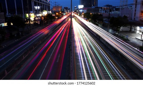 Night Life On The Road In Bangkok