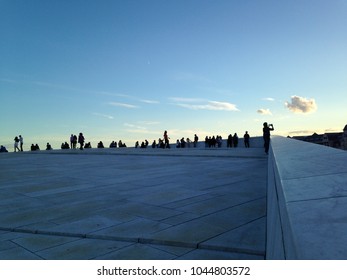 Night Life At Opera House, Oslo, Norway