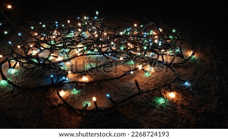 Night lights and Christmas garlands