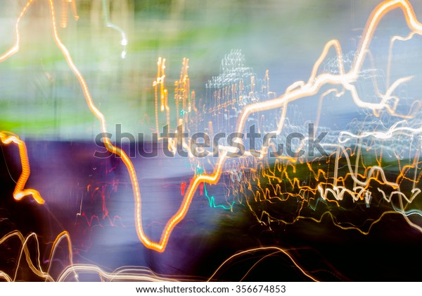 Night lights at highway.\
Abstract