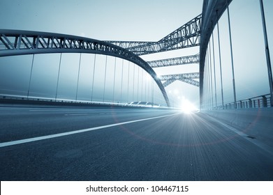 the night of modern bridge - Shutterstock ID 104467115