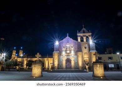 night of the parish of San Pedro Apostol, in Zapopan, Jalisco