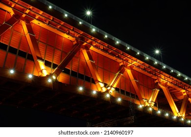 The Night In Qiansimen Jialing River Bridge