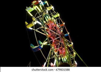 Night Rides At The Sheboygan County Fair In Plymouth, WI.