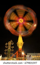 Night Rides At The Sheboygan County Fair In Plymouth, WI.