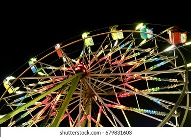 Night Rides At The Sheboygan County Fair In Plymouth, WI.