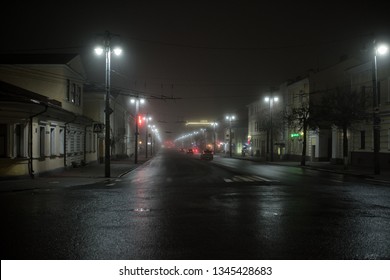 Night Road At Vladimir City