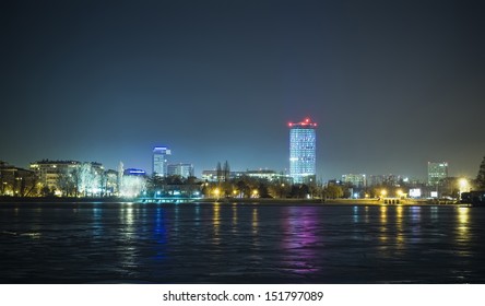 Night Scene Of Bucharest City