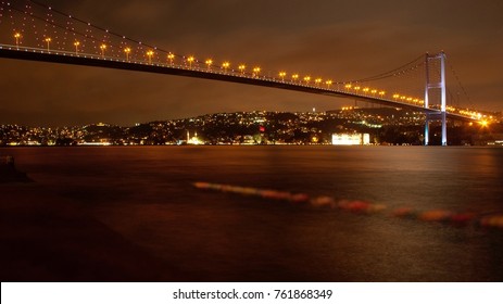 Night Scene Of Istanbul Bosphorus Bridge