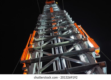 Night Scene Mobile Drilling Rig