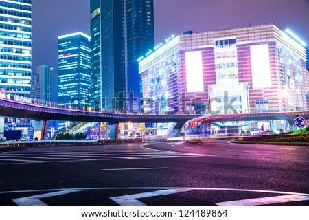 night scene of modern city