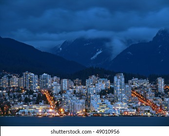 Night Scene Of North Vancouver