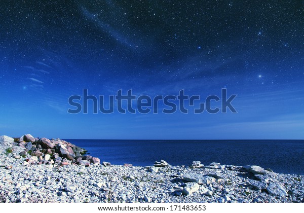 night at
sea. Elements of this image furnished by
NASA