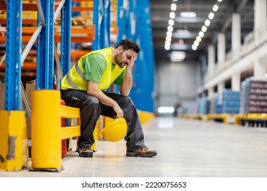 Night shift worker is having headache and migraine on workplace.